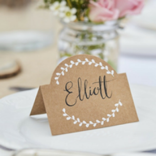 Jmenovky na svatební stůl